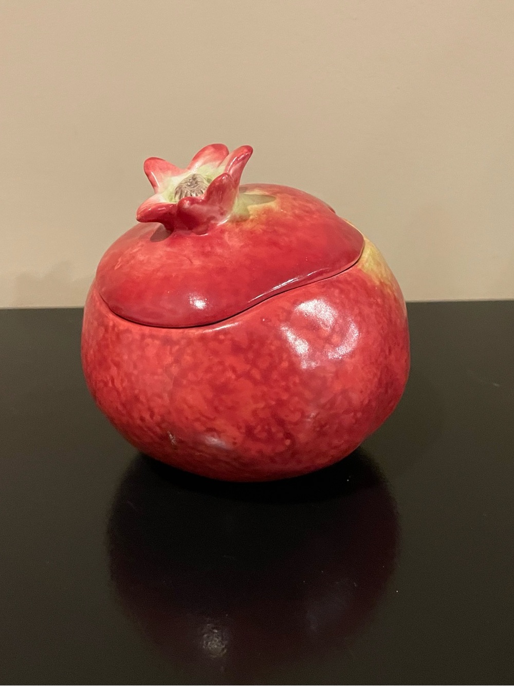 Ceramic Pomegranate Dish Bowl With Lid
